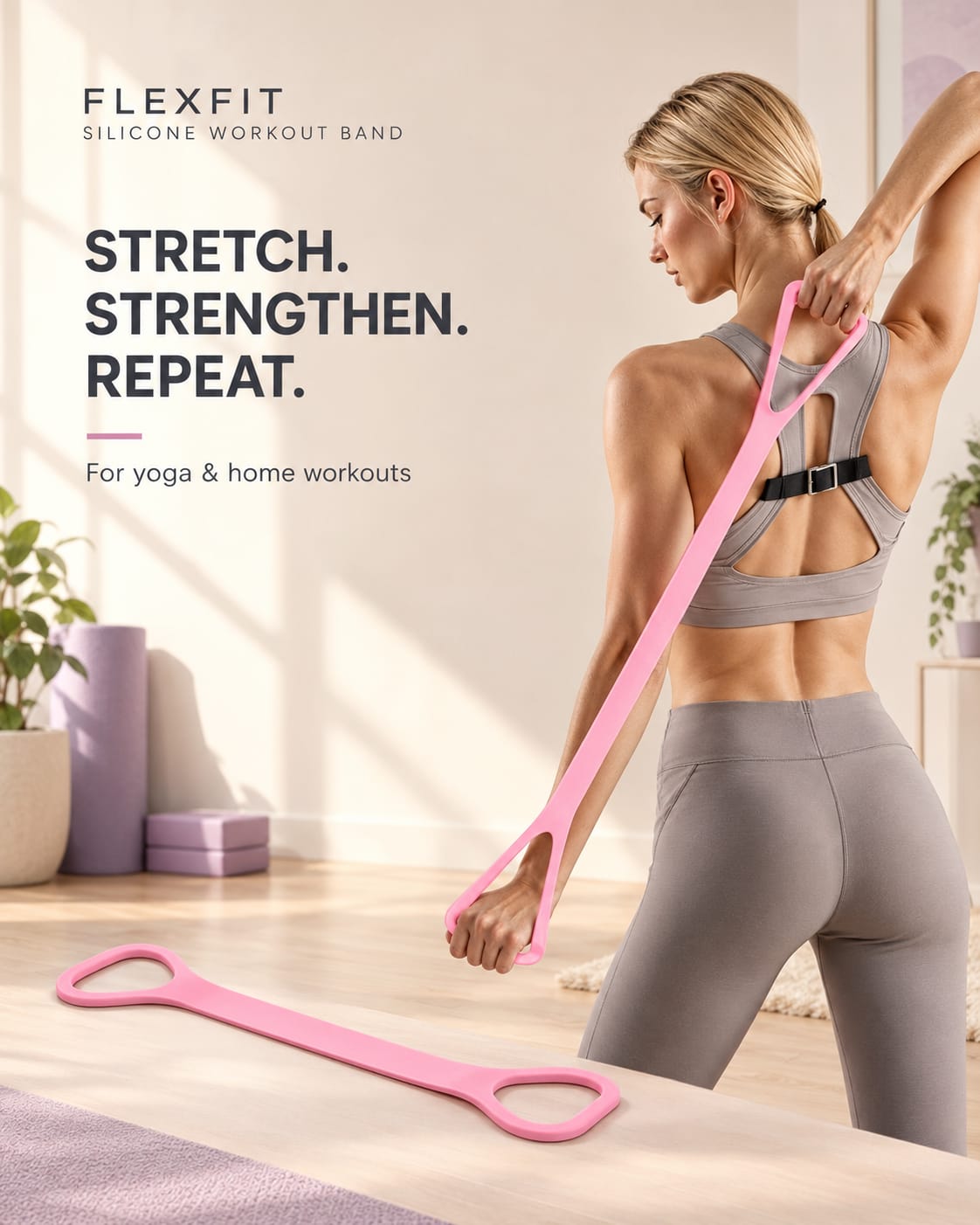 FlexFit silicon Band for Yoga & Home Workout